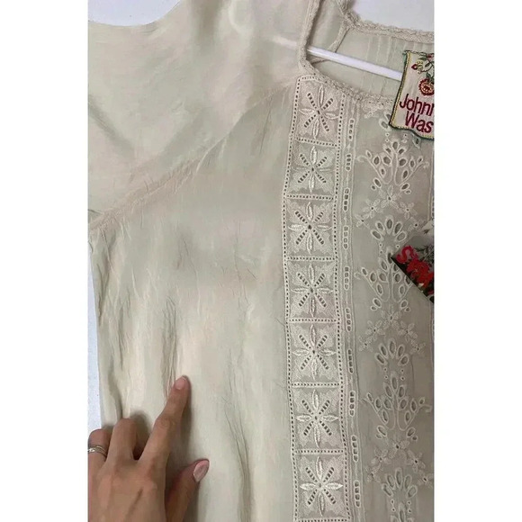 Johnny Was Blouse Tunic Embroidered Womens Size S Lace Boho - Picture 7 of 10